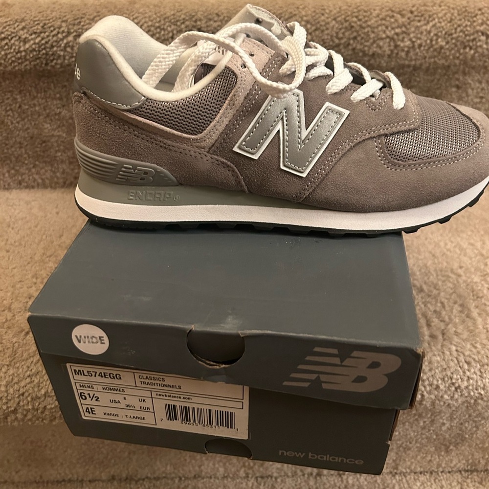 New Balance Grey and White Running Shoes